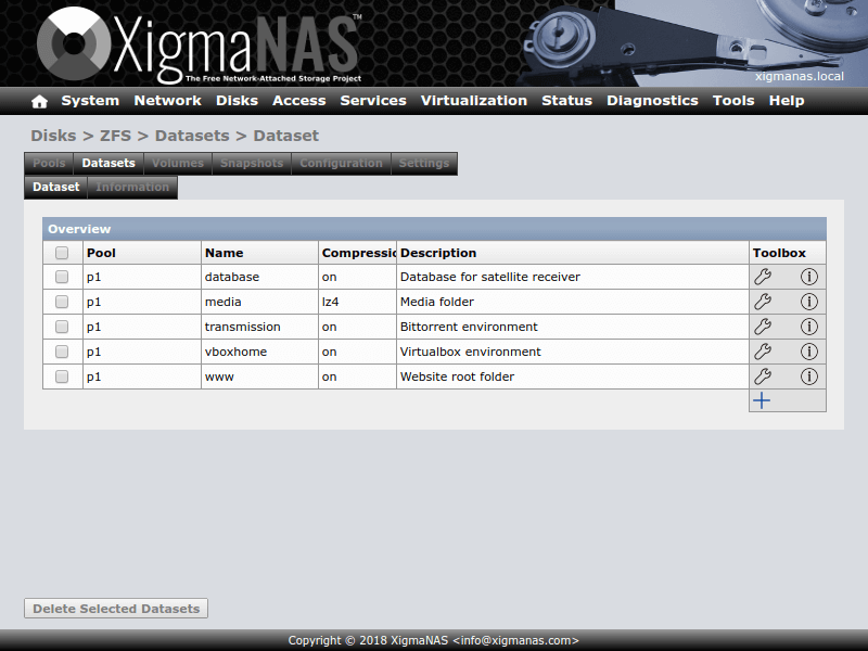 XigmaNAS 网络附加存储